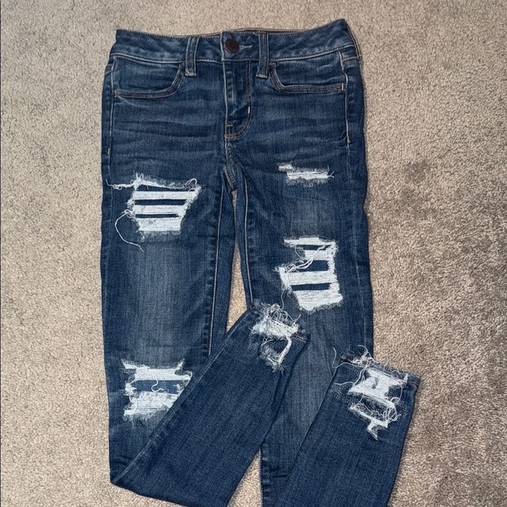 Distressed Blue Jeans for Women